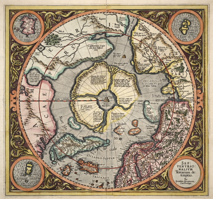海因里希·舍勒1702年的北极图